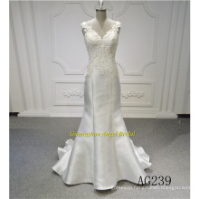 Latest Gown Design Wedding Best Sellling Satin Mermaid Bridal Gown